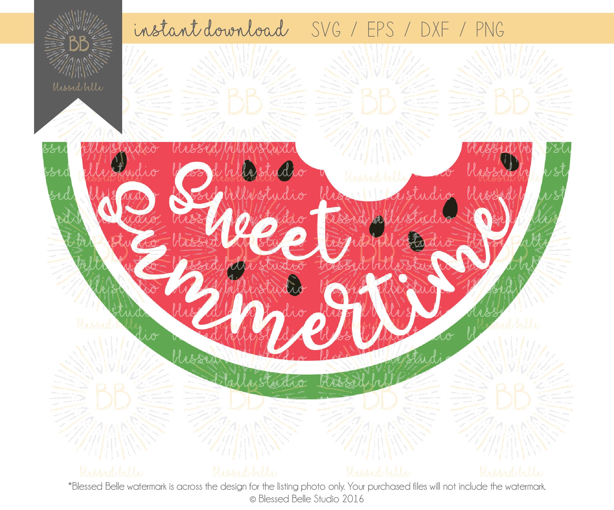 Download Watermelon svg sweet summertime svg summer svg dxf eps | Etsy
