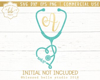 Nurse svg, Nurse monogram frame svg, stethoscope svg, eps, dxf, png, nurse life svg, nurse week, Silhouette, Cricut, commercial use