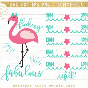 Water Bottle Tracker svg Flocking fabulous svg, dxf eps png, Silhouette Cameo, Cricut, Fitness, Working Out, Gym Designs, Water Bottle svg