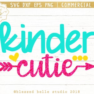 Kindergarten SVG, kinder cutie svg, kinder svg, volver a la escuela svg, kindergarten svg, eps, dxf, archivo png, silueta, Cricut