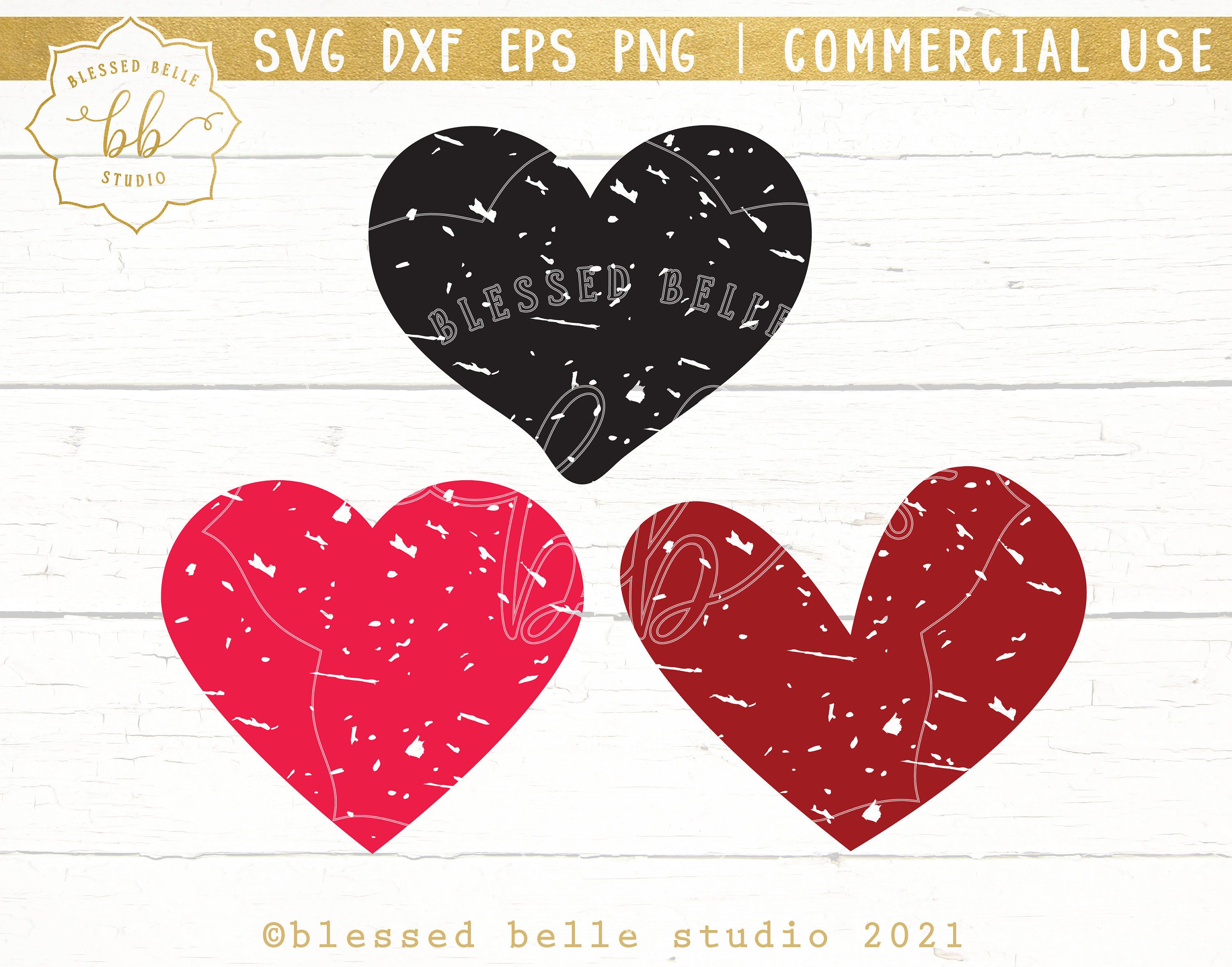 Distressed Hearts Svg, Heart Svg, Valentine Svg, Heart Clipart Svg ...