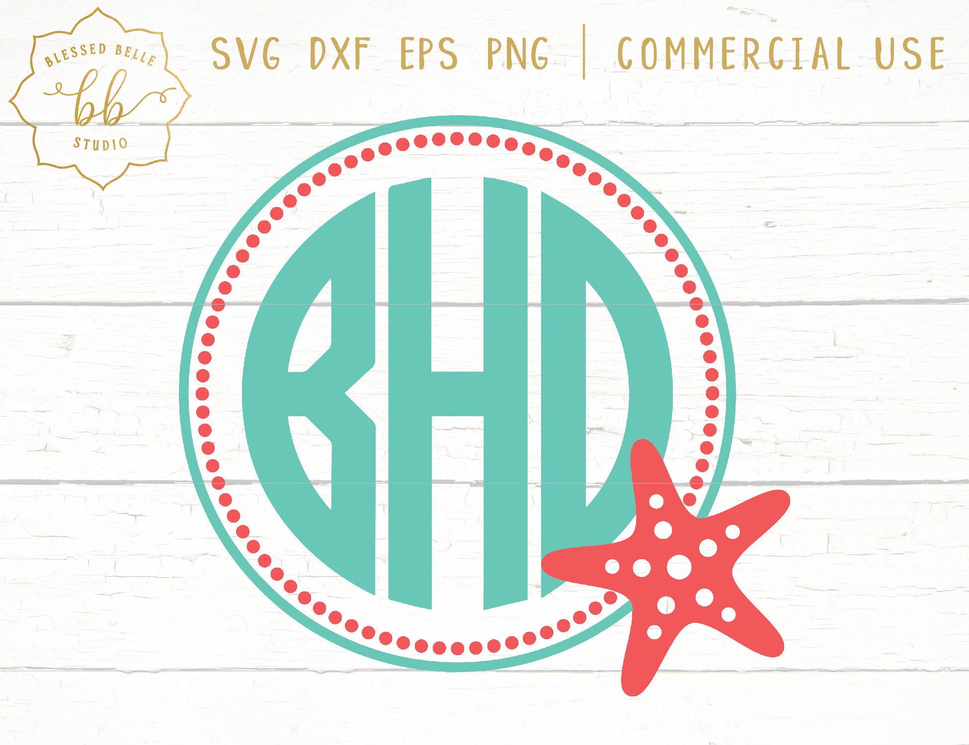 Download Starfish monogram frame svg starfish svg monogram decal ...