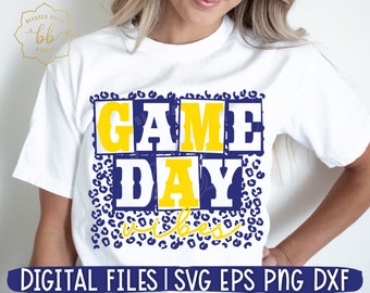 game day vibes svg, png, football SVG, game day svg, leopard game day svg, eps, dxf, png file, Silhouette, Cricut, sublimation, print