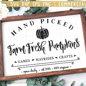 Farm fresh kürbisse svg, Herbst SVG, Herbst Bauernhaus svg, Kürbis svg, Kürbis Schild svg, eps, dxf, png Datei, Silhouette, Cricut