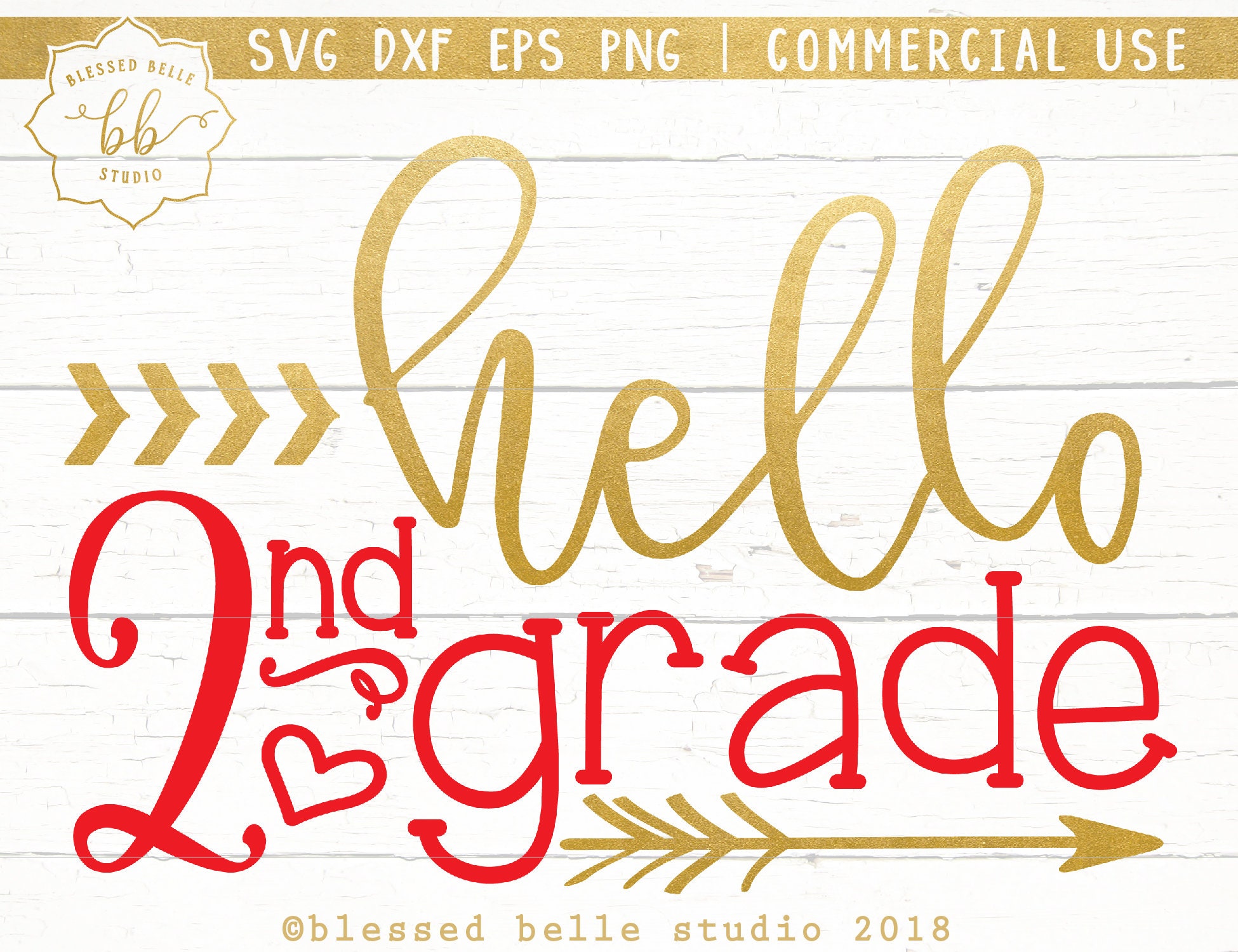 Hello 2nd Grade Svg 2nd Grade SVG Back to School Svg Second - Etsy