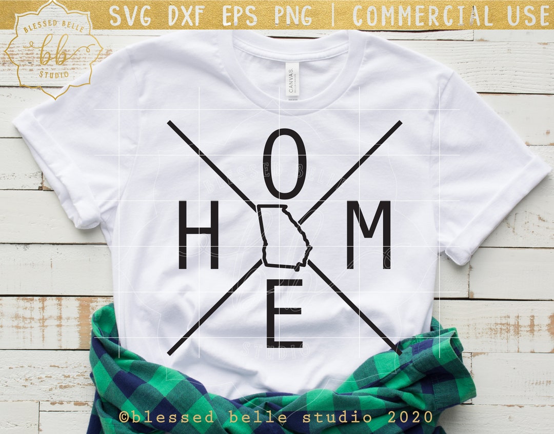 Home Svg, Georgia Svg, Farmhouse Svg, GA Farmhouse Svg, Home GA Svg