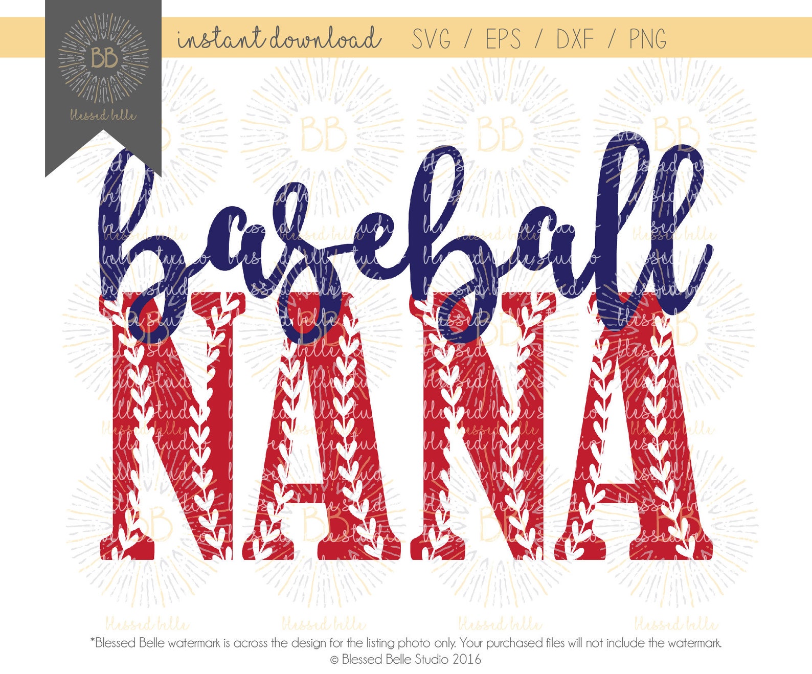 Download Baseball Nana SVG grandma baseball svg eps dxf png file | Etsy