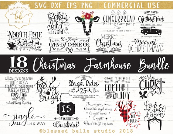 Download Christmas Farmhouse Svg Christmas Farmhouse Bundle Svg Etsy PSD Mockup Templates