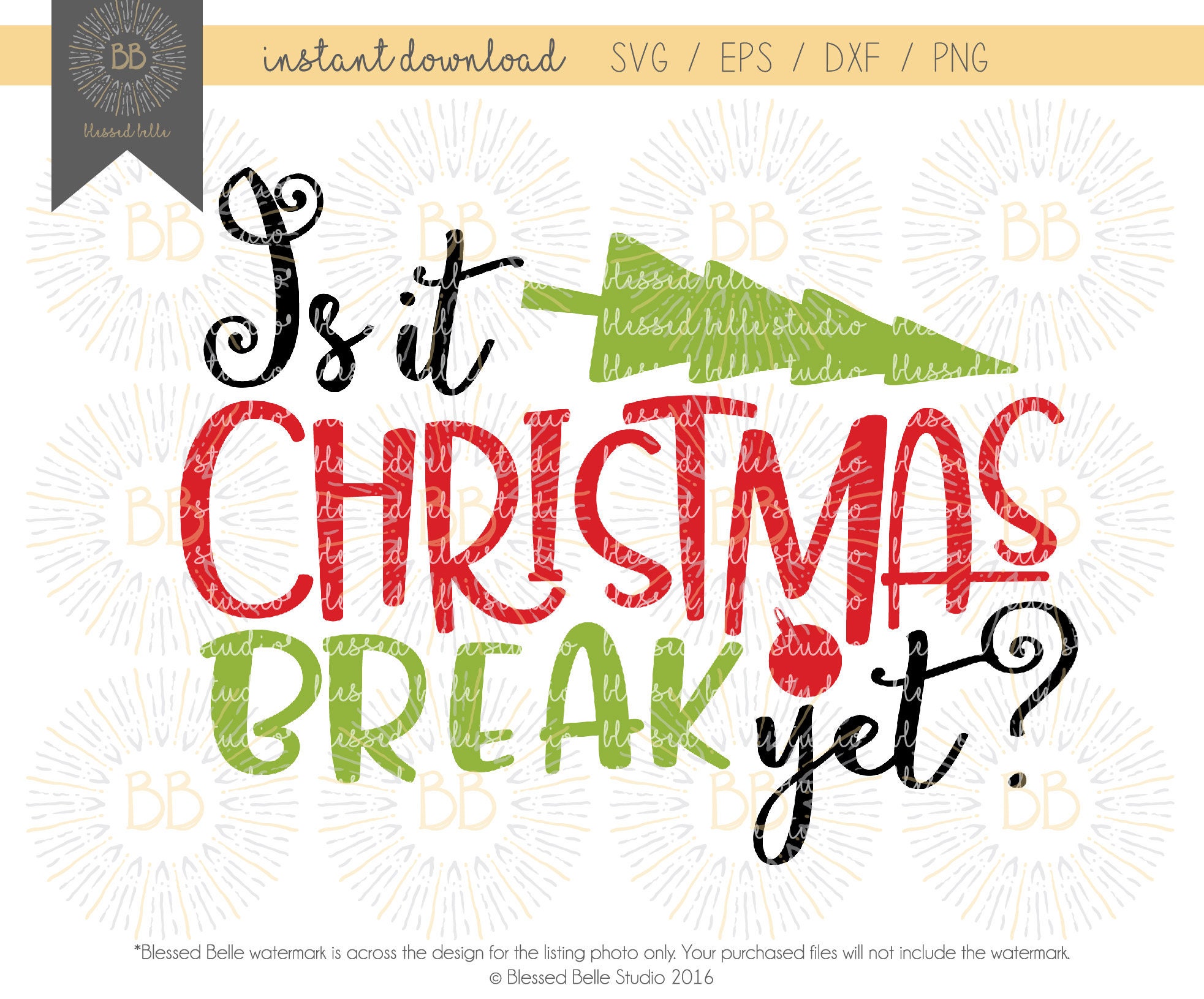 Download Teacher Christmas SVG Is it Christmas Break Yet SVG | Etsy
