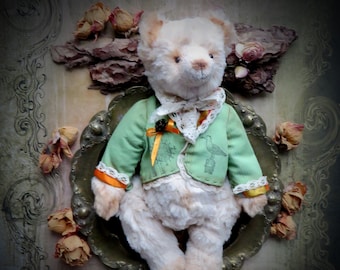 Orsacchiotto, orsacchiotto da collezione fatto a mano, giocattolo d'arte peluche, snodato di un orsacchiotto gentile, orsacchiotto artista unico