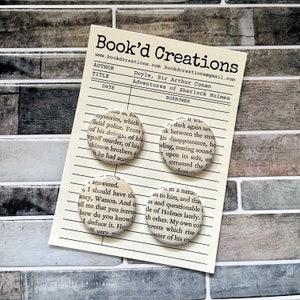 Sherlock Holmes Magnet Set, Sherlock Holmes Gift, Sherlock Holmes, Literature Magnet, Literature Gift, Classic Novels, Bookish Merch, Reader