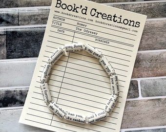 The Odyssey Book Bracelet, Greek Mythology, The Odyssey Homer, Greek Mythology Bracelet, Greek Gods, Greek Goddesses, Classical Studies