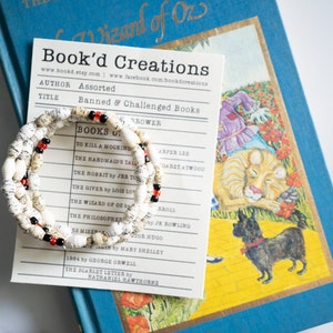 Banned Books Bracelet, Banned Books Gift, Banned Books Jewelry, Literary Gift, Librarian Gift, Censorship, Teacher Gift, Challenged Books image 4