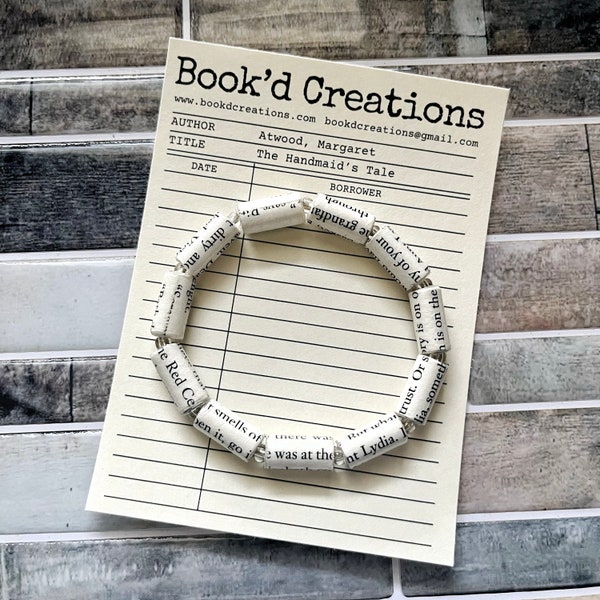 The Handmaids Tale Bracelet, The Handmaids Tale Gift, The Handmaids Tale, Book Bracelet, Teacher Bracelet, Librarian Gift, Reader Gift