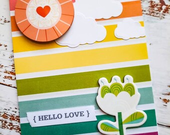 Hello Love Rainbow Card | You Make Everything Colorful | Friendship Card with Envelope Included | Ready to Ship | Brite Designs Studio