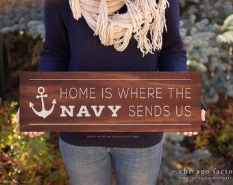 US Navy Gifts, Navy Wife, Couples Gift, Wood Sign, Home Decor, Home Sign, Gift for Her, Anniversary Gift, Custom Wall Plaque (GP1077)