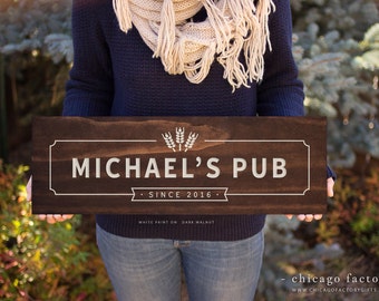 Custom Bar Sign, Bar Sign, Wood Bar Sign, Home Bar Sign, Gift for Men, Gifts for Dad, Gifts for Boyfriend, Birthday Gift, Wood Sign (GP1034)