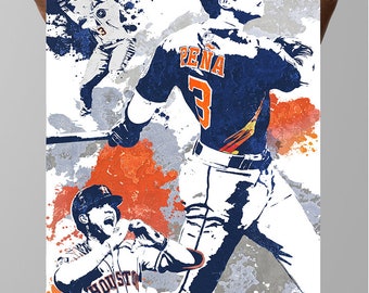 Jeremy Pena Houston Astros Fan Art Poster: Sports Print