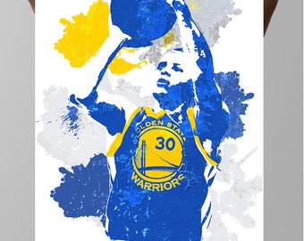 Stephen Curry Golden State Warriors Art Poster: Basketball Fan Art