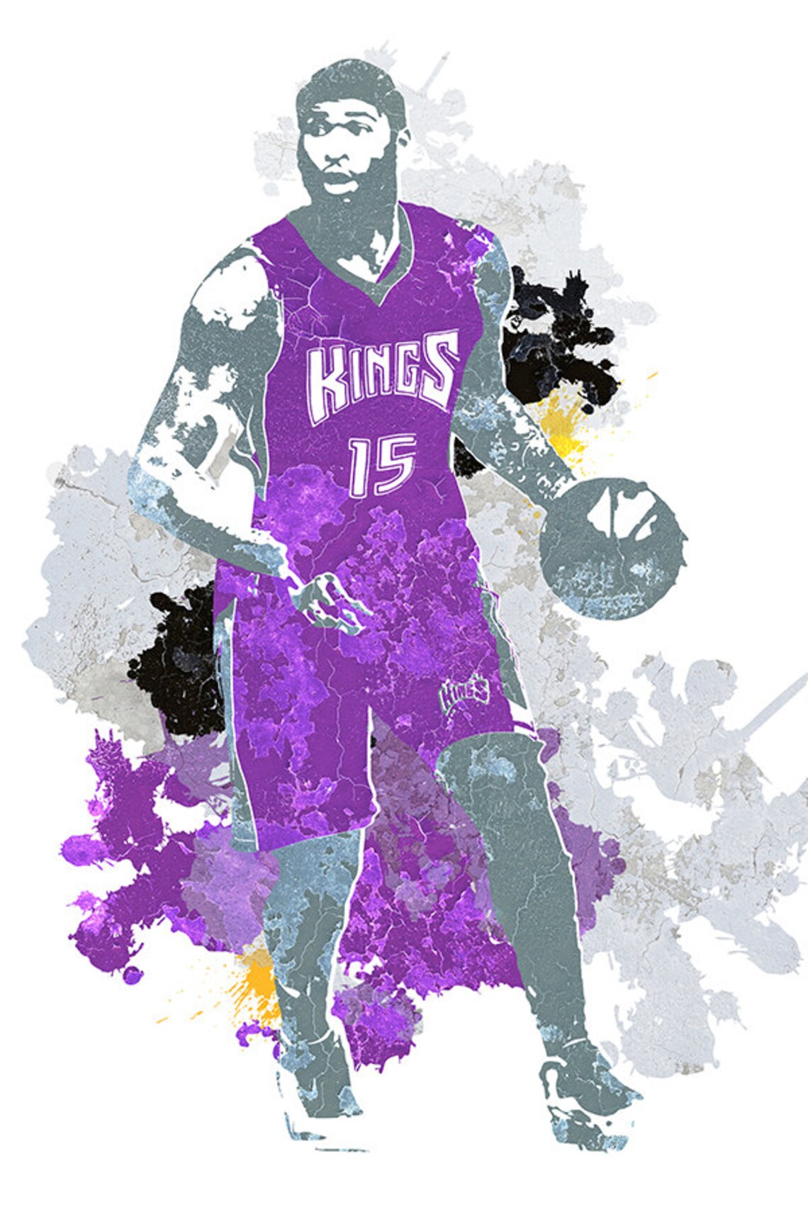 Fan Art Poster Demarcus Cousins Sacramento Kings Poster | Etsy