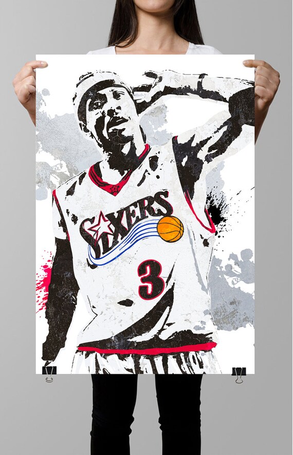 Allen Iverson Philadelphia 76ers Wall Art Sports Poster Fan - Etsy Israel