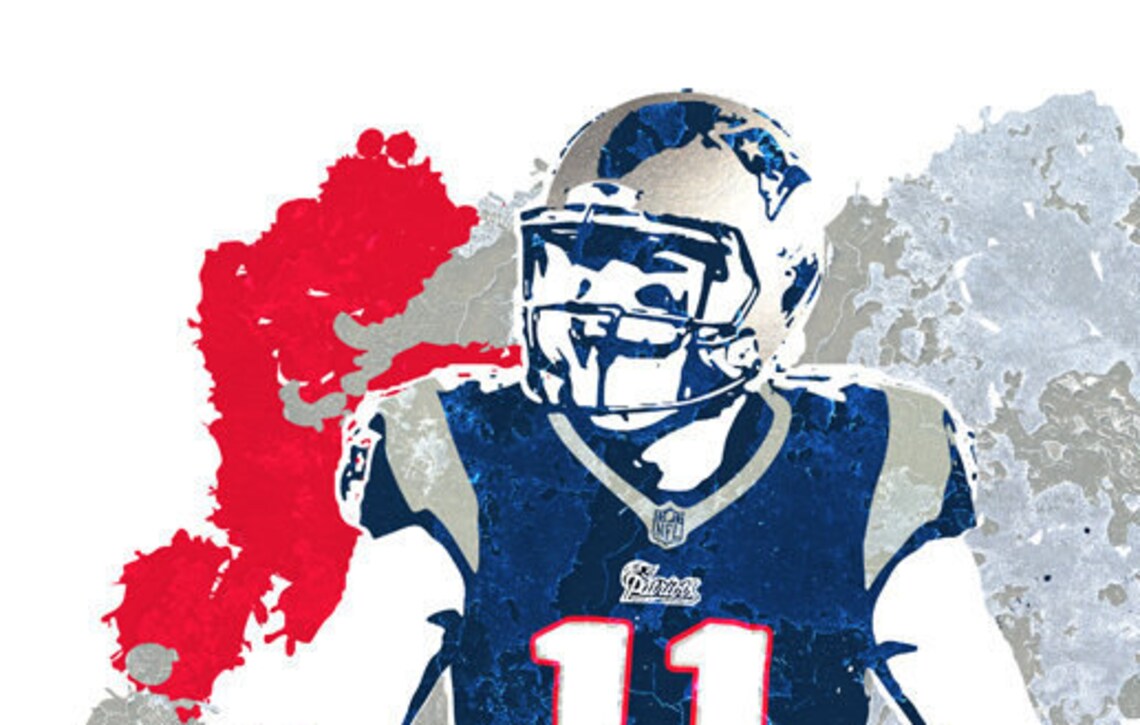 Fan Art Poster Julian Edelman New England Patriots Poster - Etsy