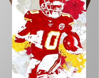 Isiah Pacheco Chiefs Poster: Sports Fan Art Print