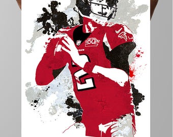 Fan poster, Matt Ryan Atlanta Falcons Poster, Wall art, Sports Poster, Fan art, Wall Art, Sports art, Sports Print, Kids Decor