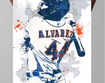 Yordan Álvarez Houston Astros Poster, Wall art, Sports Poster, Fan art, Wall Art, Sports art, Sports Print, Kids Decor Man Cave Kids Room