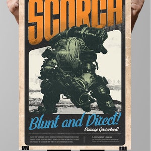 Titanfall 2 - Scorch, Titan, Post Modern, Modern, Gaming Posters, Gamer art, Geek, Geek Culture, Wall Art Home Decor Gaming Art Kids Room