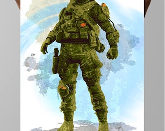 Titanfall 2, IMC Militia Pilot, Fan Art Poster, Titan, Gamer art, Geek, Geek Culture