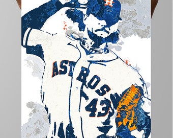 Lance McCullers Jr. Astros Poster: Sports Fan Art Print