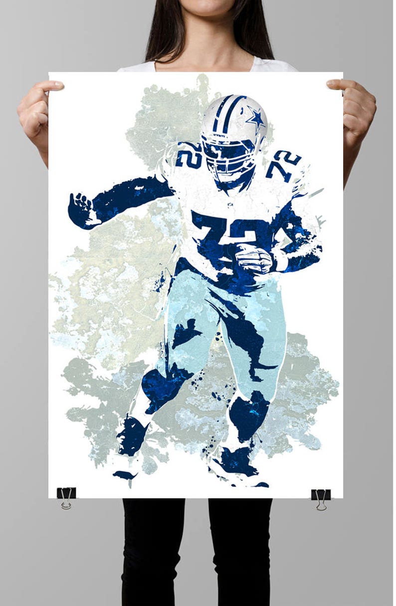 Fan art poster, Travis Frederick Dallas Cowboys Poster, Wall art, Sports Poster, Fan art, Wall Art, Sports art, Sports Print, Kids Decor, image 1