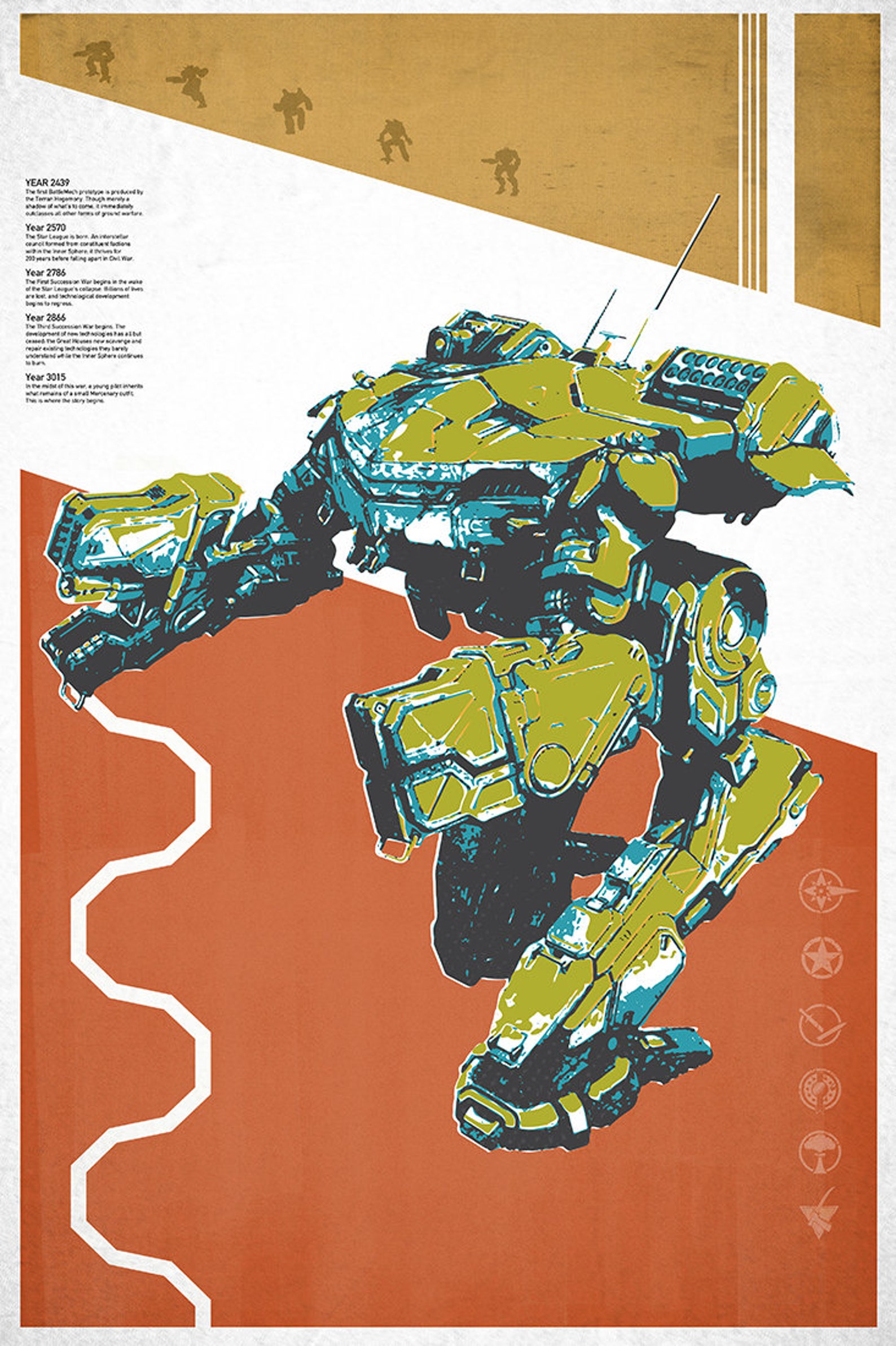 King Crab Mechwarrior Poster: Gamer Room Decor - Etsy