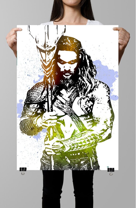 Aquaman Comic Poster Arthur Curry Justice League Dc Comics Etsy