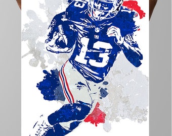 Fan art poster, Odell Beckham Jr. New York Giants Poster, Wall art, Sports Poster, Fan art, Wall Art, Sports art, Sports Print, Kids Decor