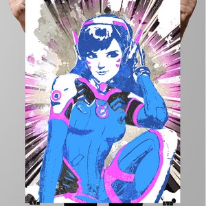 D.Va Overwatch Poster: Stylized Gaming Wall Art
