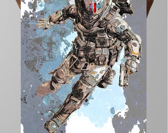 Titanfall 2, Commander Kane Militia Pilot, Fan Art Poster, Titan, Gamer art, Geek, Geek Culture Gaming posters, Gifts for him Kids Room