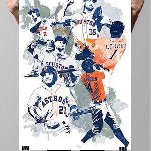 Jose Altuve, George Springer Carlos Correa, Gerrit Cole, Alex Bregman, Justin Verlander, Houston Astros Poster,Wall art,Sports Poster