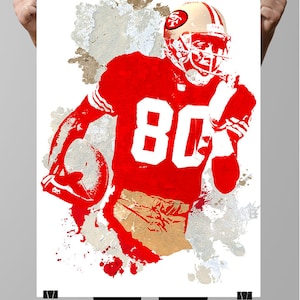 Fan art poster, Jerry Rice, San Francisco 49ers Poster, Wall art, Sports Poster, Wall Art, Sports art, Sports Print, Kids Decor