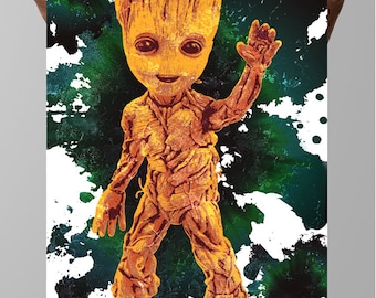 Baby Groot Art Print, Guardians of the Galaxy, Kids Room Decor
