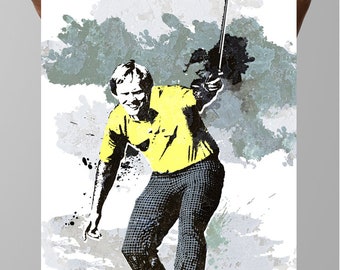 Fan art poster, Jack Nicklaus, Professional Golfer, Wall art, Sports Poster, Fan art, Wall Art, Sports art, Sports Print, Kids Decor