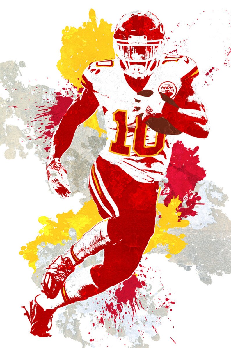 Tyreek Hill Kansas City Chiefs Poster Wall Art Sports Etsy