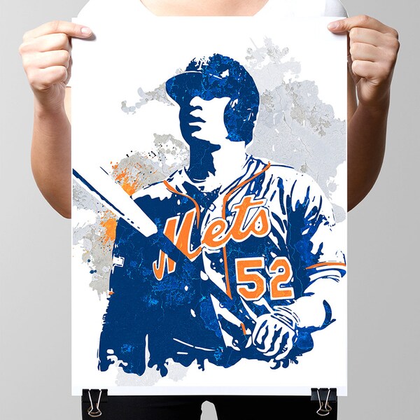 Fan art poster, Yoenis Cespedes New York Mets Poster, Sports poster