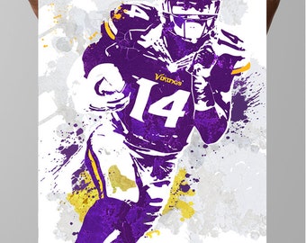 Fan art poster, Stefon Diggs, Minnesota Vikings Poster,Wall art, Sports Poster,Fan art,Wall Art,Sports art, Sports Print,Kids Decor,Man Cave