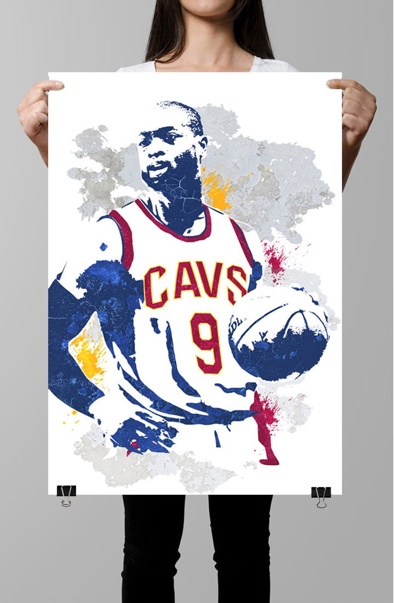 Fan Art Poster Dwyane Wade Cleveland Cavaliers Wall Sports Print Kids Decor