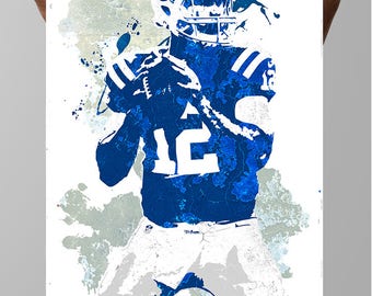 Fan art poster, Andrew Luck, Indianapolis Colts Poster, Wall art, Sports Poster, Fan art, Wall Art, Sports art, Sports Print, Kids Decor