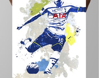 Harry Kane, Tottenham Hotspur Spieler Poster, Sport-Plakat, Wandkunst, Mann Höhle, Sport-Kunst, Fußball-Plakat, Fußball-Plakat, Digitaldruck
