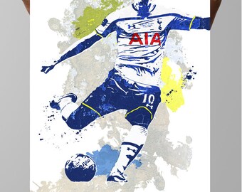 Harry Kane Poster: Tottenham Hotspur, Soccer Wall Art (Digital Print)