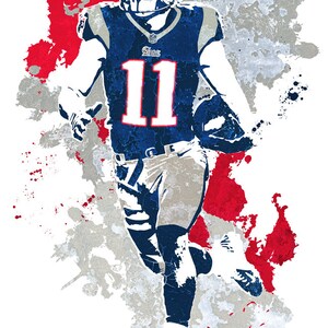 Fan Art Poster, Julian Edelman New England Patriots Poster, Wall Art ...